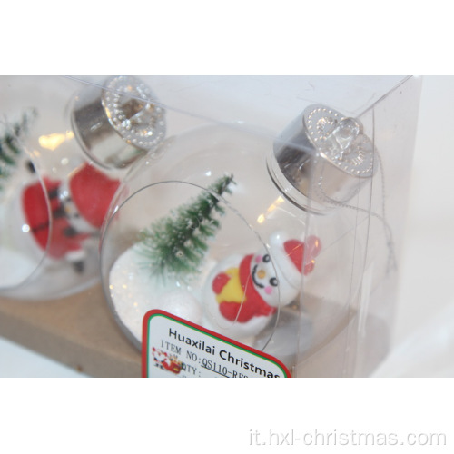 Palla di Natale con ornamenti in vetro di Natale